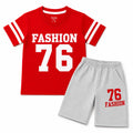 Boys Red Fashion 76 Summer Coord Set (2 Piece) Age 1 - 12 Years