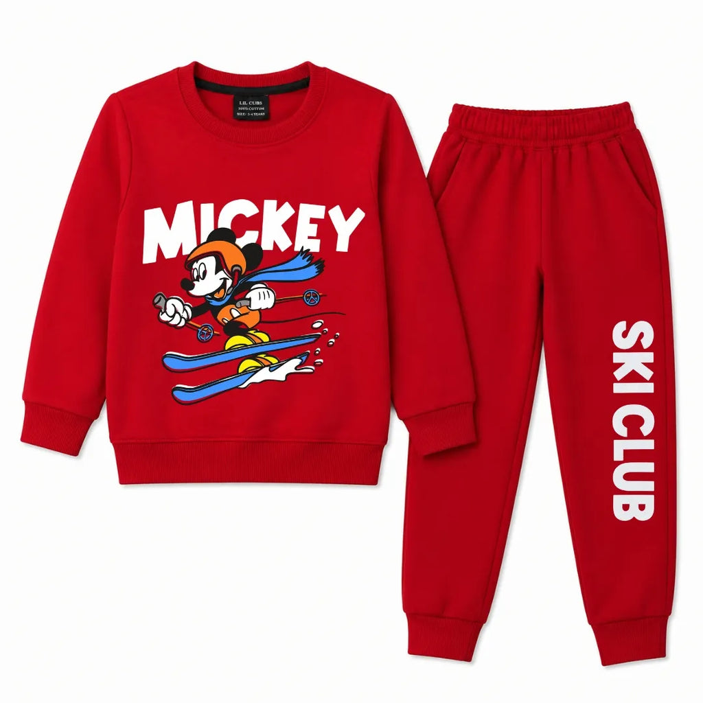 Boys Red Mickey Ski Club Winter Coord Set (2 Piece) - Size 1 - 12 Years