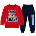 Boys Red & Navy Blue Chase Paw Team Winter Coord Set (2 Piece) - Size 1 - 12 Years