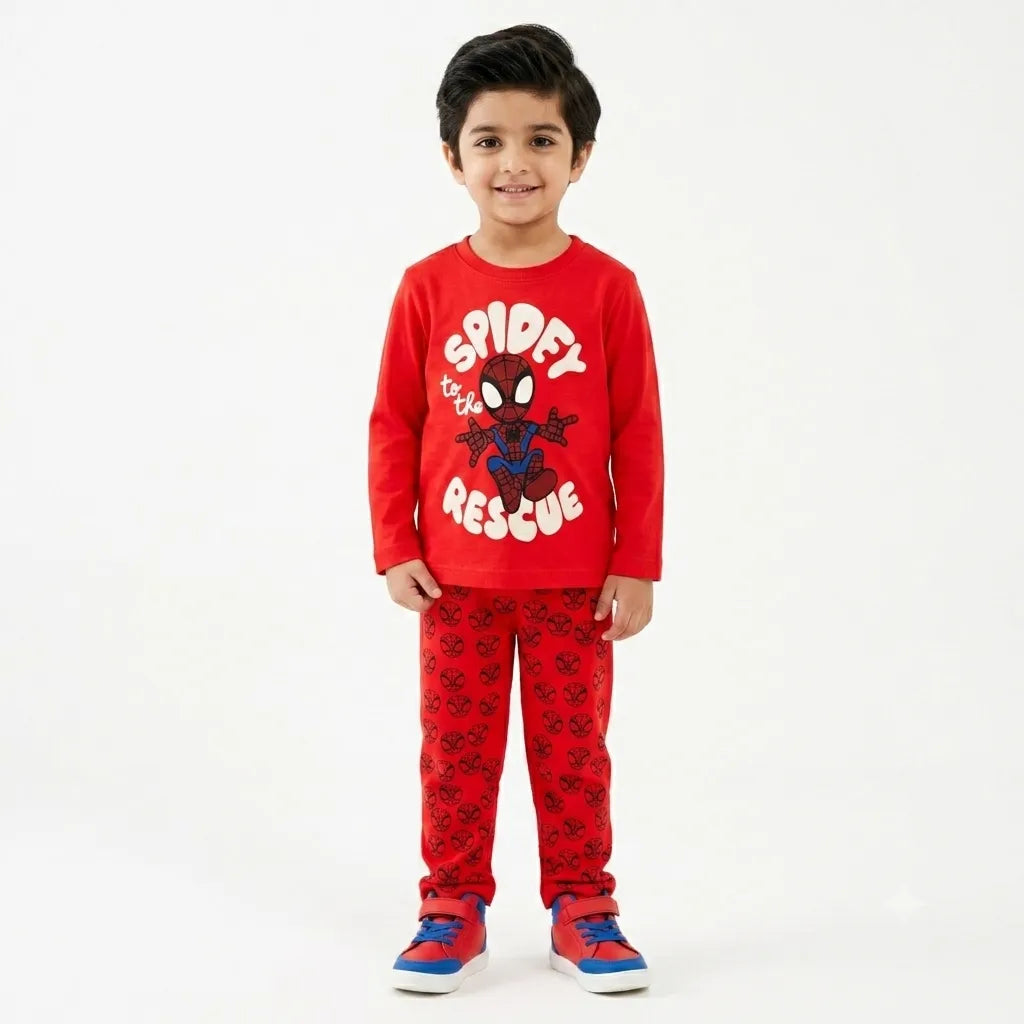 Boys Red Spidey Summer Coord Set (2 Piece) - Size 1 - 12 Years