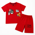 Boys Red Tom & Jerry Summer Coord Set (1–12 Years)