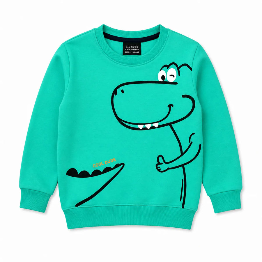 Boys Sea Green Crocodile Winter Coord Set (2 Piece) - Size 1 - 12 Years