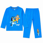Boys sky blue Bluey coordinated 2-piece set by Lil' Cubs for ages 1 to 12, featuring a T-shirt and shorts.