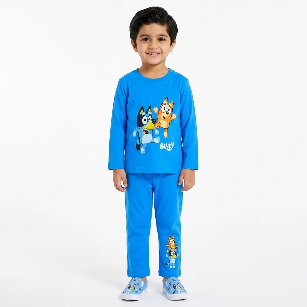 Boys Sky Blue Bluey Coord Set (2 Piece) - Size 1 - 12 Years