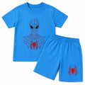 Boys Sky Blue Spider Summer Coord Set (2 Piece) Age 1 - 12 Years