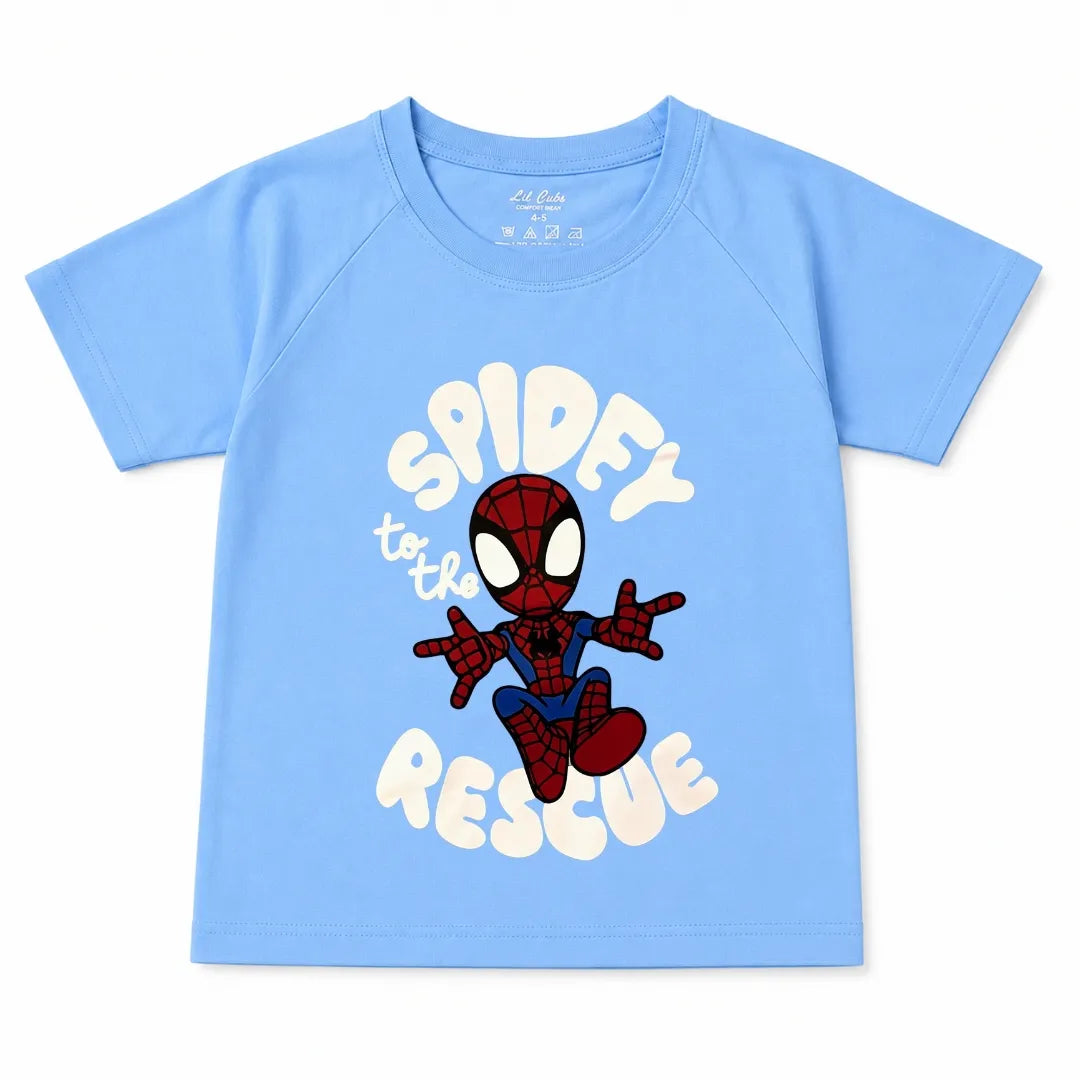 Boys Sky Blue Spidey Summer Coord Set (2 Piece) Age 1 - 12 Years