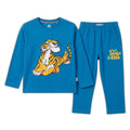 Boy wearing Lil' Cubs teal blue Jungle Book coordinate set, 2-piece casual outfit for ages 1 to 12 years.