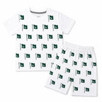 Boy wearing a white summer coord set with 14th August flag print, from lilcubspk, suitable for ages 1 to 12 years.