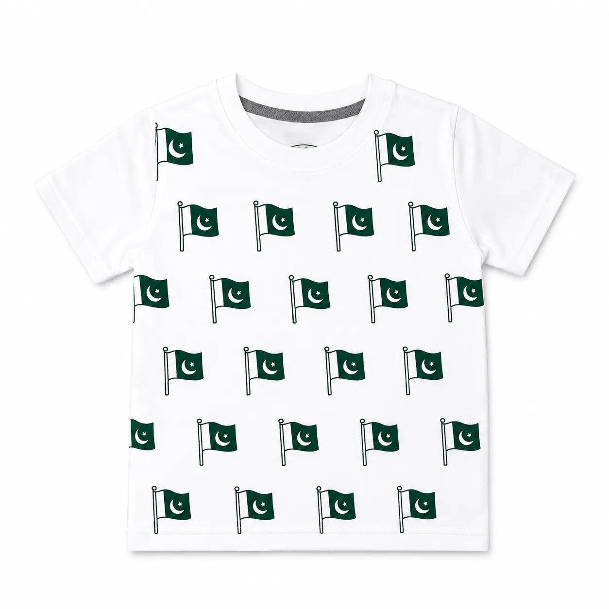 Boys White 14th August Flag Summer Coord Set (2 Piece) Age 1 - 12 Years