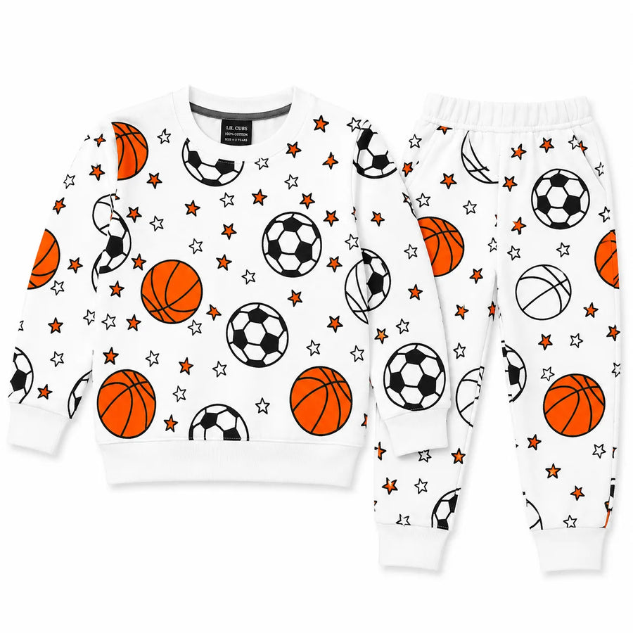 Boys White Football Winter Coord Set (2 Piece) - Size 1 - 12 Years