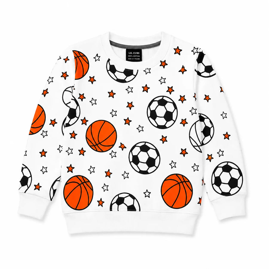 Boys White Football Winter Coord Set (2 Piece) - Size 1 - 12 Years
