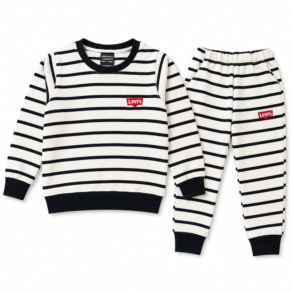 Boys White Levi's Winter Coord Set (2 Piece) - Size 1 - 12 Years