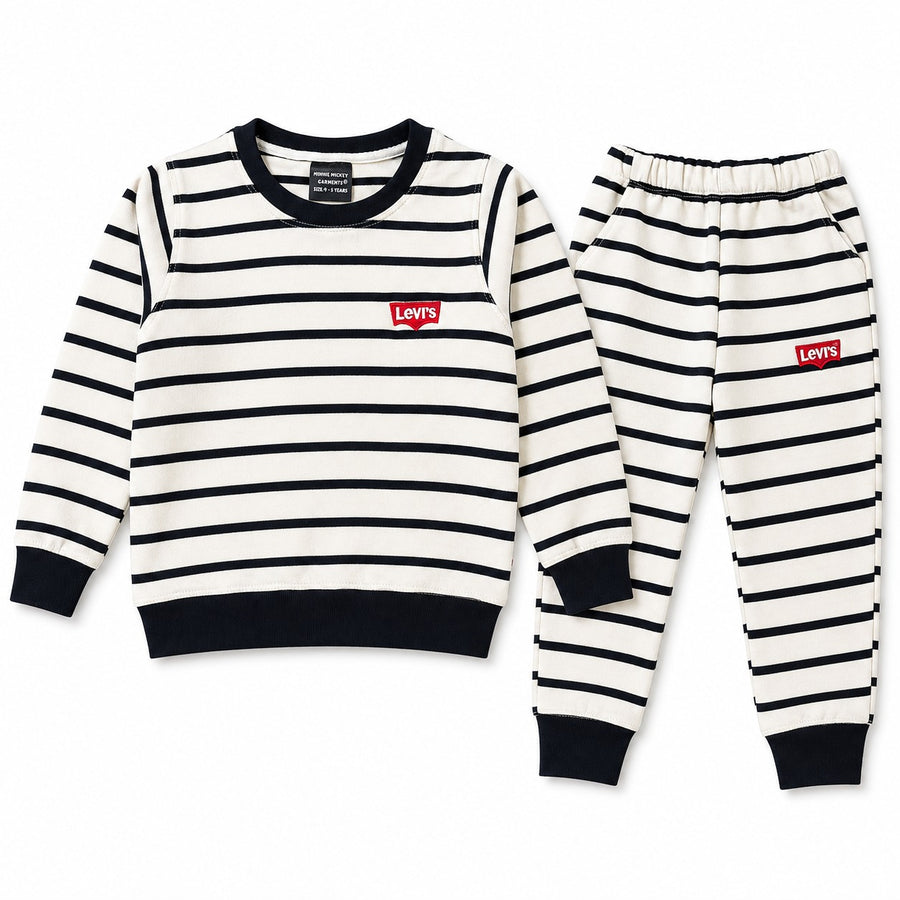Boys White Levi's Winter Coord Set (2 Piece) - Size 1 - 12 Years