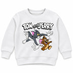 Boys White Tom & Jerry Winter Sweatshirt (Size 9 Months - 12 Years)