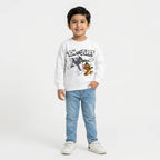 Boys White Tom & Jerry Winter Sweatshirt (Size 9 Months - 12 Years)