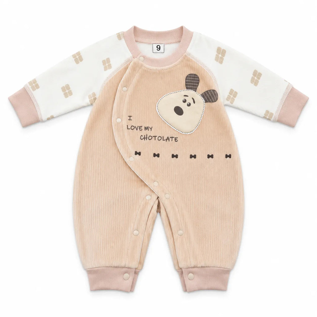 Boys Winter Imported Brown Chocolate Romper (Size 0 - 6 Months)