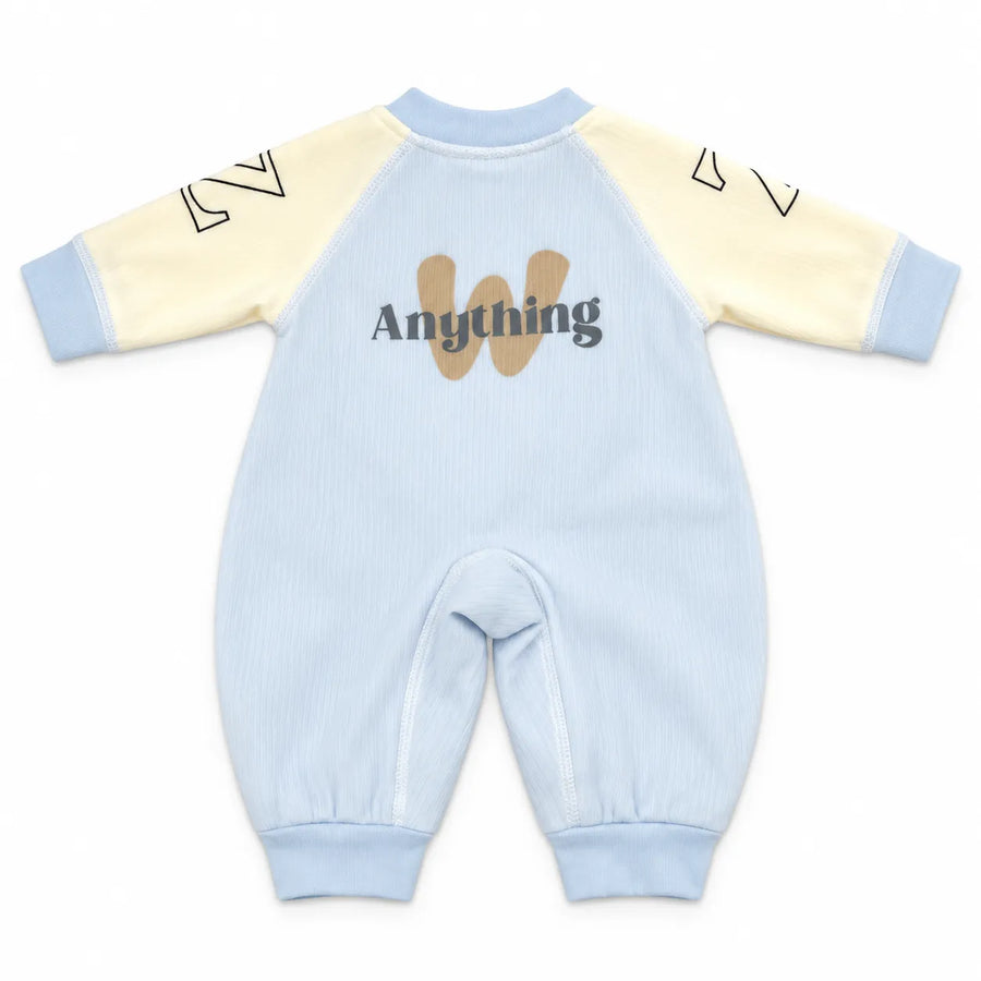 Boys Winter Imported Sky Blue Anything Romper (Size 0 - 6 Months)