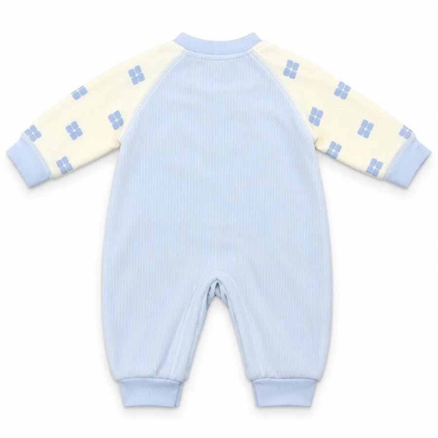 Boys Winter Imported Sky Blue Chocolate Romper (Size 0 - 6 Months)