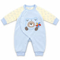 Boys Winter Imported Sky Blue Panda Romper (Size 0 - 6 Months)