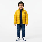 Boys Yellow Puffer Jacket – The North Face Print (Size 2 - 7 Years)