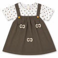Girls Brown Bow Cotton Frock (Age 3 Months - 3 Years)