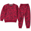 Kids Maroon Panda Winter Coord Set (2 Piece) - Size 1 - 12 Years