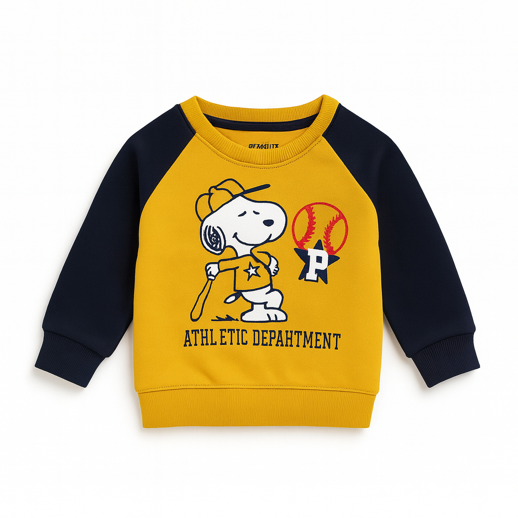 Charge Yellow Athletic Department Snoopy Sweatshirt 