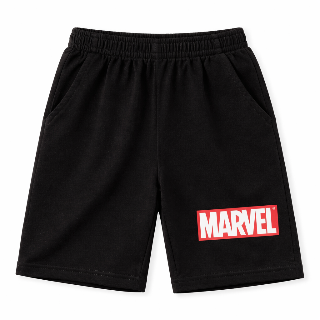 Black Marvel Thor Boys’ Summer Coord Set for Ages 2-12