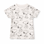 Off White Snoppy summer coord set for boys, age 1-12, featuring a comfortable two-piece summer outfit by lilcubspk.