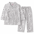 Grey Flower Girl Print 2 Piece Summer Night Suit for 5 - 12 Years - Lil' Cubs