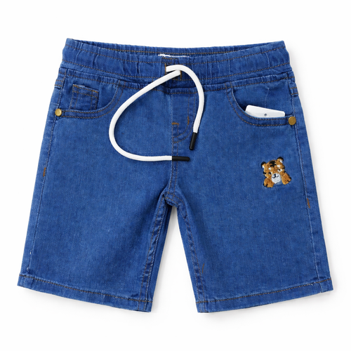 Blue denim shorts for boys, pack of 3 from lilcubspk, featuring casual, comfortable shorts for ages 9 months to 12 years.