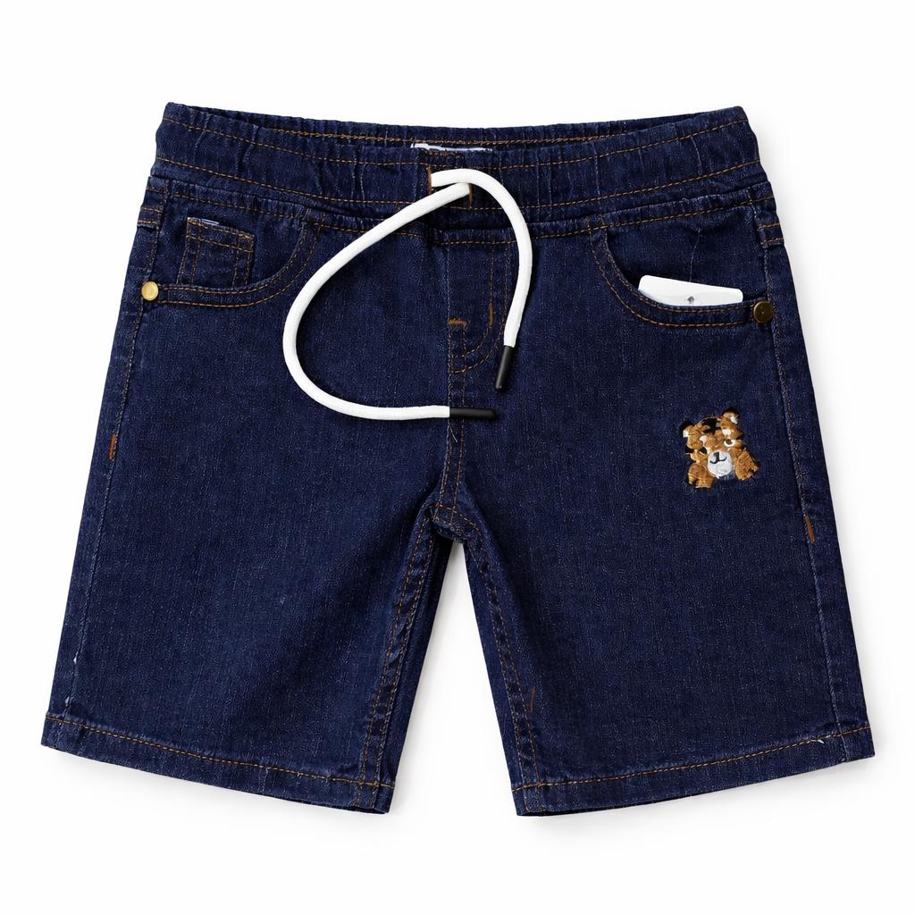Lilcubspk boys' denim shorts in various shades of blue, stylish and comfortable for ages 9 months to 12 years.