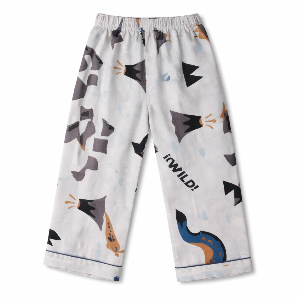 Summer Night Suit for Boys – Lava Print Cotton Pajamas (Size 1-4 Years)