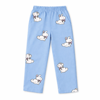 Light blue girls' summer coord set with cute rabbit print from lilcubspk, featuring a matching top and shorts for ages 1-12.