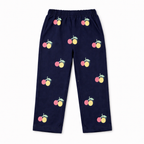 Blue fruit print summer coord set for girls in ages 1-12, featuring a matching two-piece outfit by lilcubspk