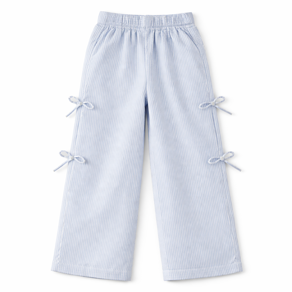 Girls blue cotton summer coord set 2-piece for kids, featuring a breathable top and shorts from Lil' Cubs for ages 2 to 10.