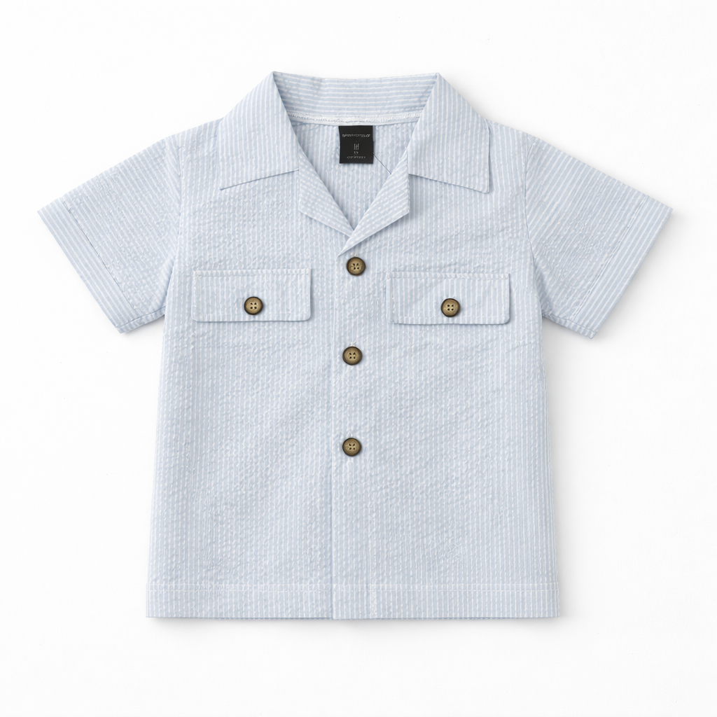 Boys Blue Cotton Summer Coord Set 2-Piece for Kids (S - 2XL Size) | Lil' Cubs