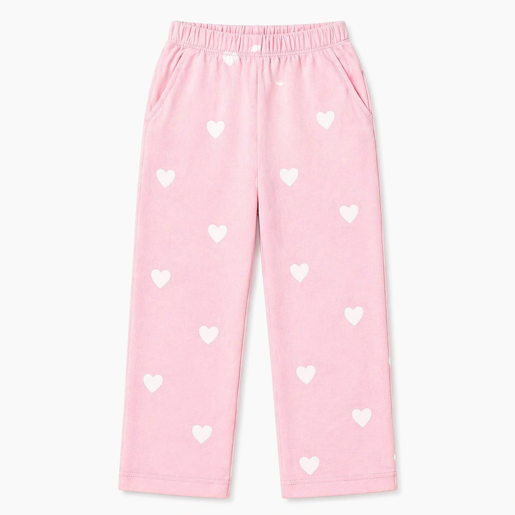 Pink summer girls' coord set with cat print, two-piece outfit for ages 1-12, by lilcubspk.