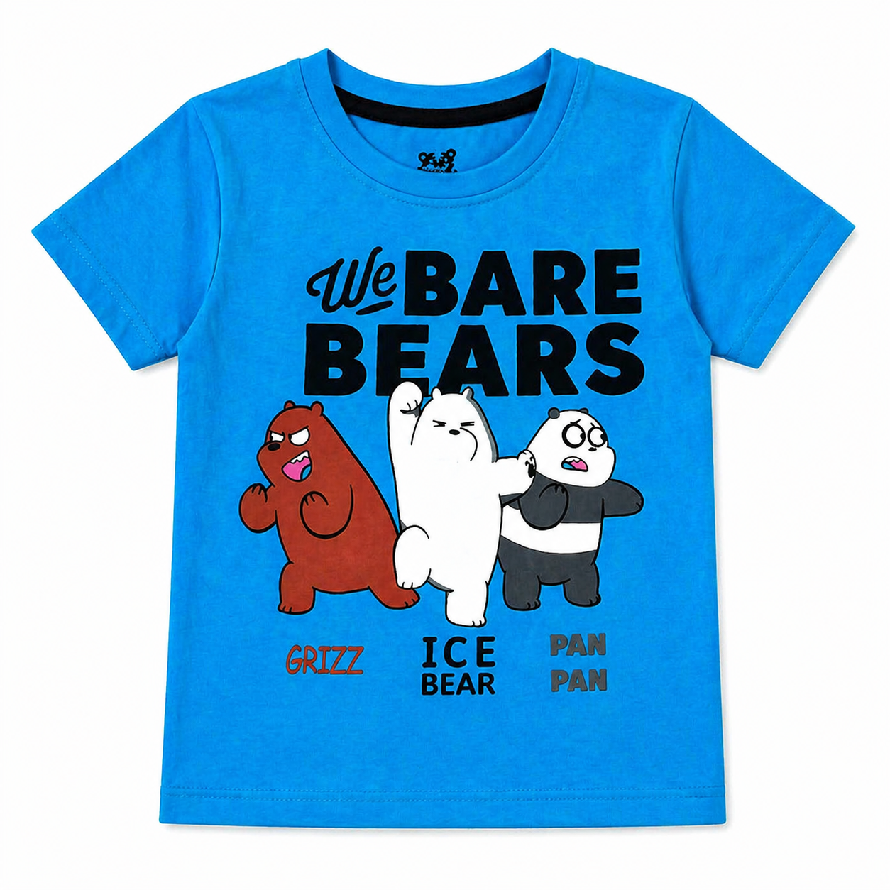 Boys sky blue summer coord set by lilcubspk featuring a bear design, suitable for ages 1 to 12 years, casual and comfortable style
