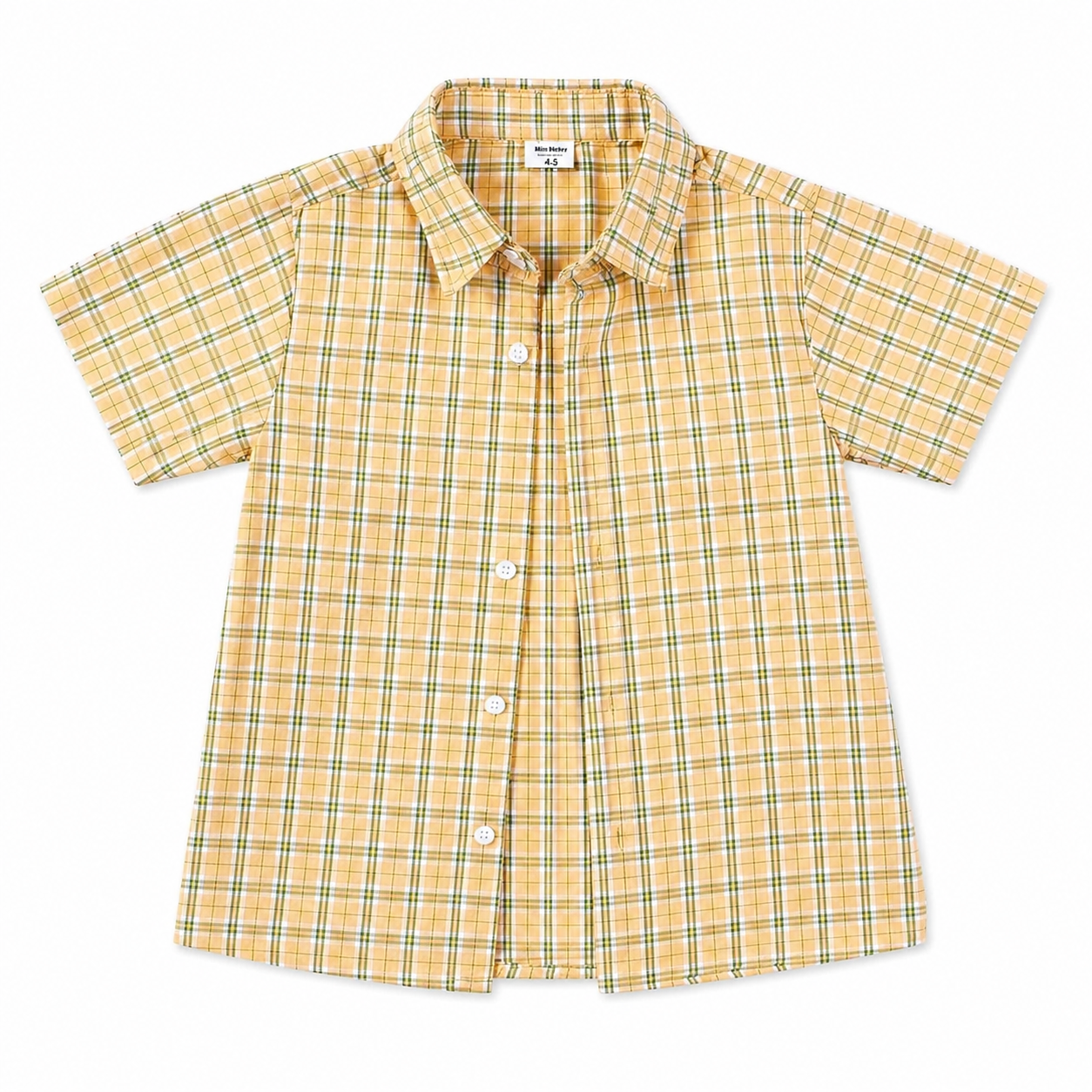 Beige check summer coord set for boys by lilcubspk, includes a sleeveless top and shorts, suitable for ages 1 to 12 years.