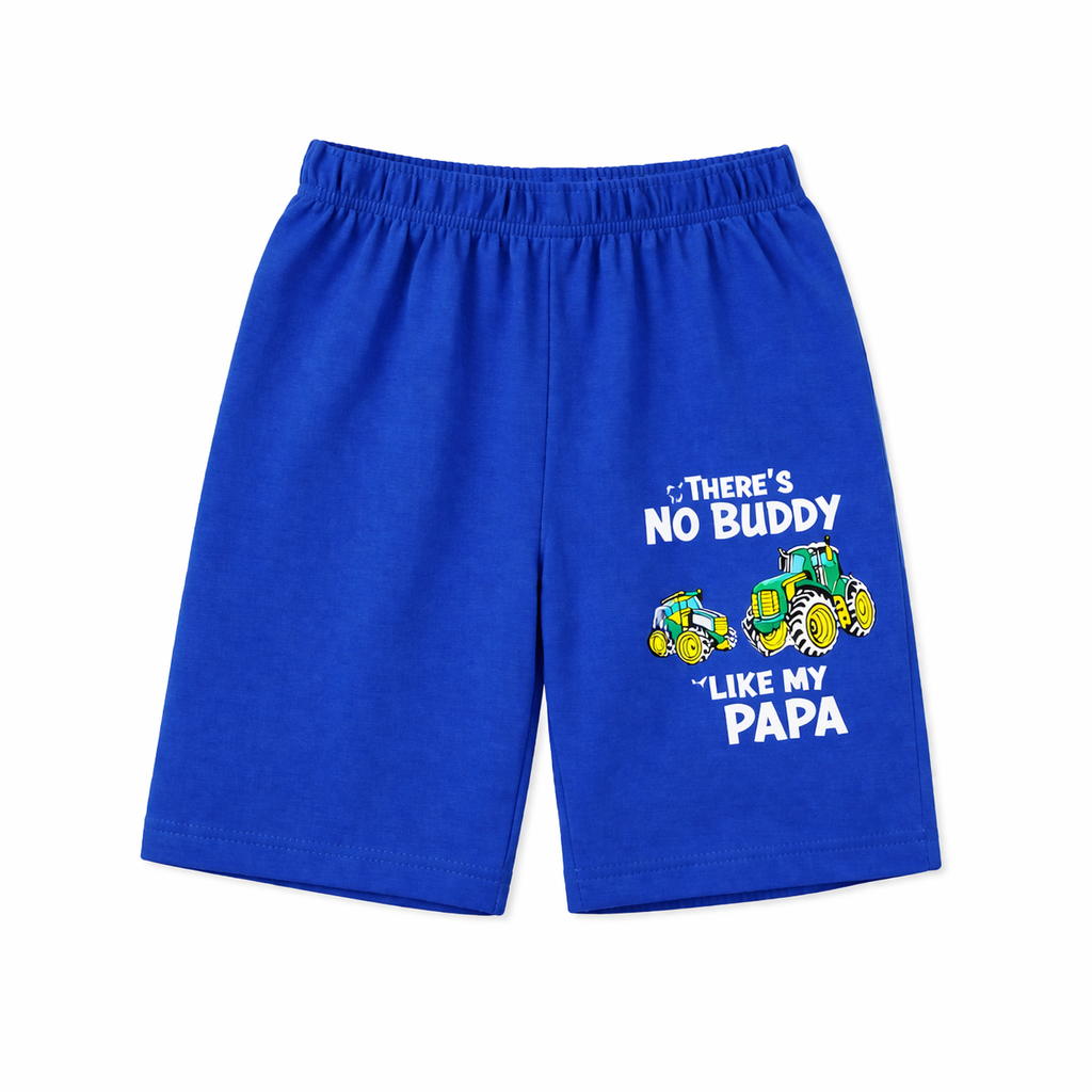 Lil' Cubs No Buddy Like My Papa summer coord set for kids, featuring a matching two-piece shorts and top ensemble.