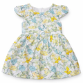 White floral butterfly frock for girls in imported cotton, suitable for ages 2 to 6, by lilcubspk.