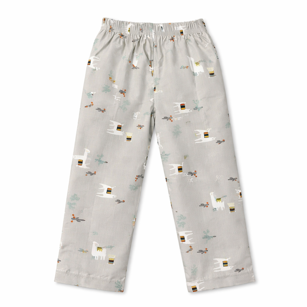 Girls Cotton Night Suit - Sea Green, Squirrel Pattern (1-4 Years)