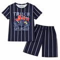 Navy Blue Monster Truck Summer Coord Set (2-Piece) - Lil' Cubs