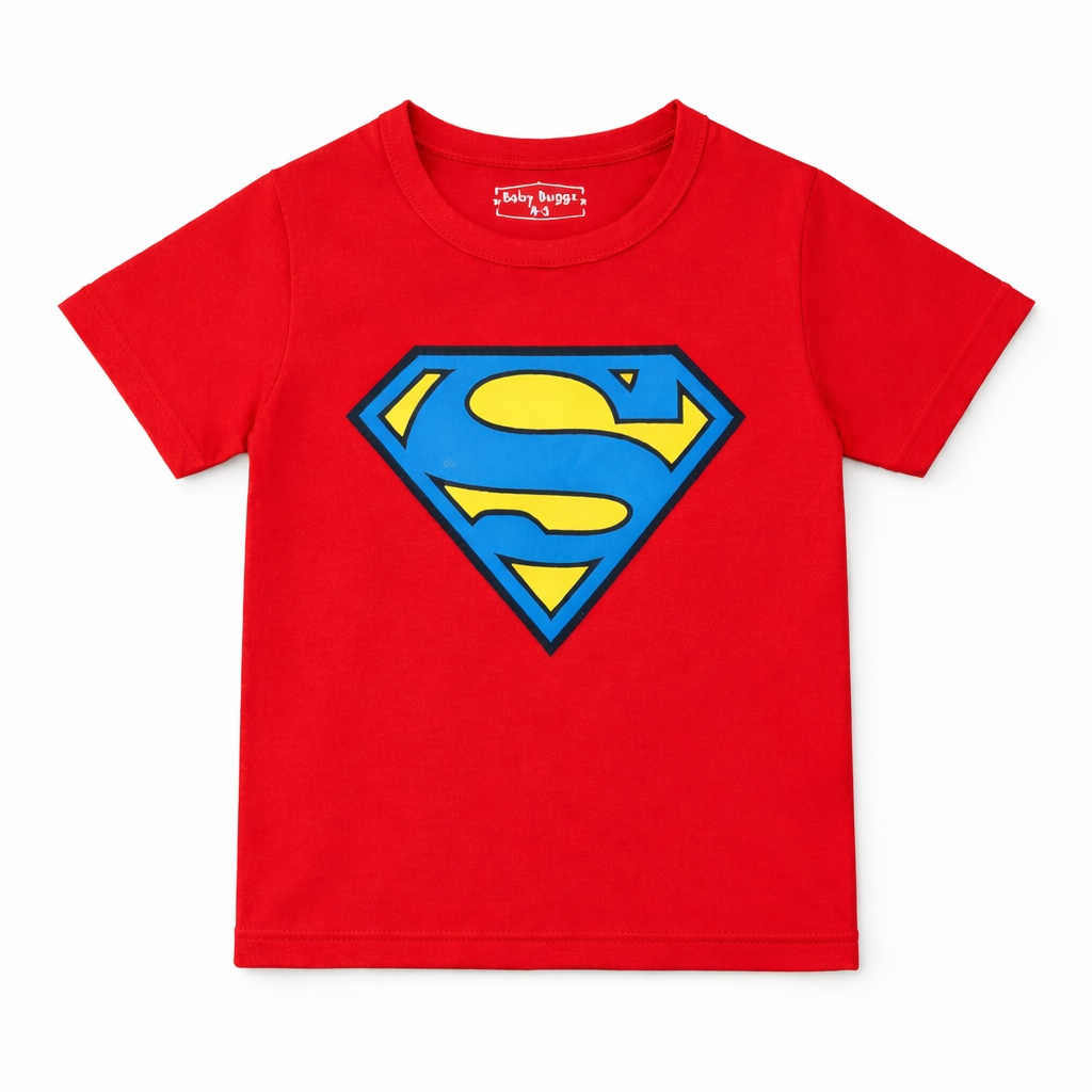 Red Superman Summer Coord Set (2-Piece)