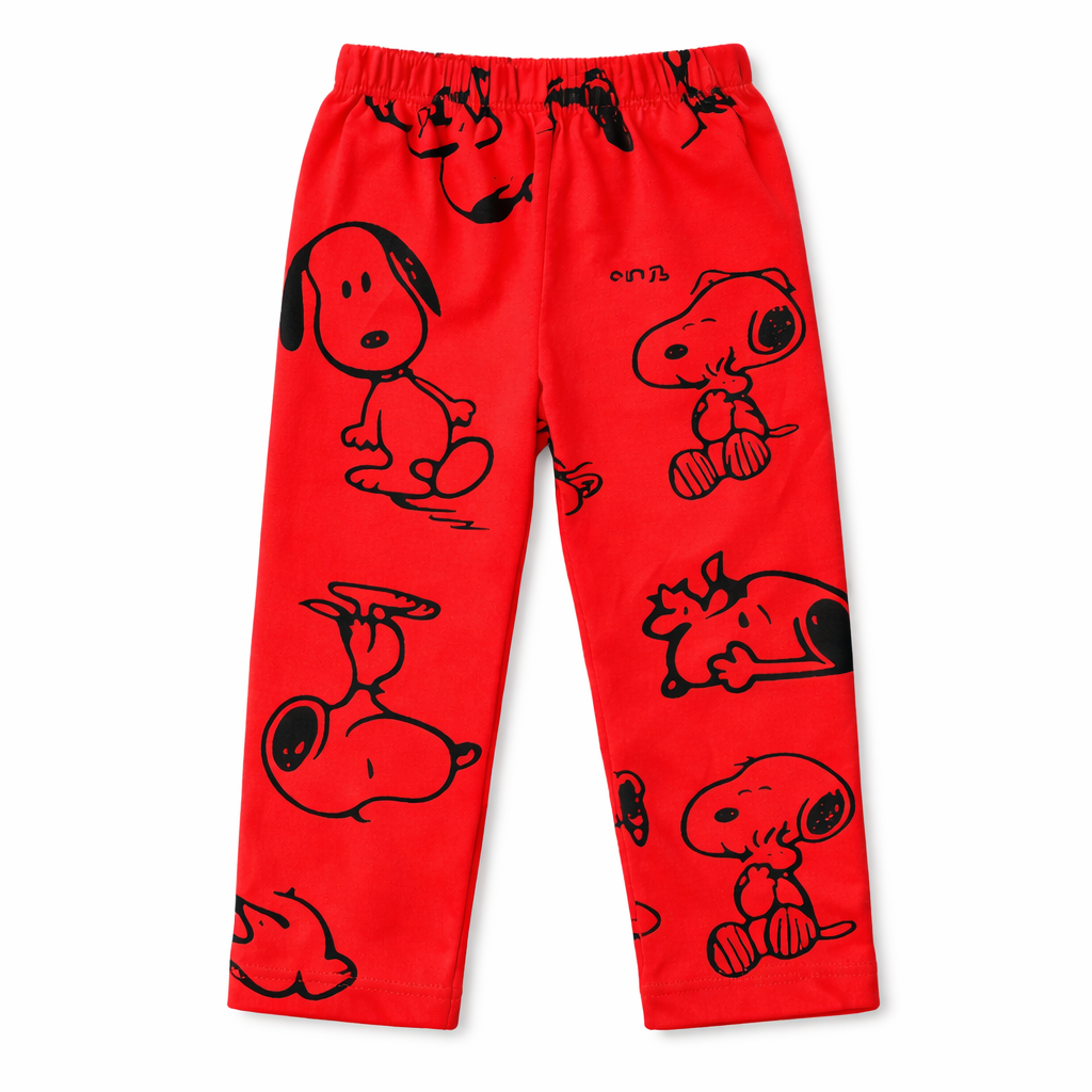 Red Snoppy Print Summer Coord Set (2-Piece)