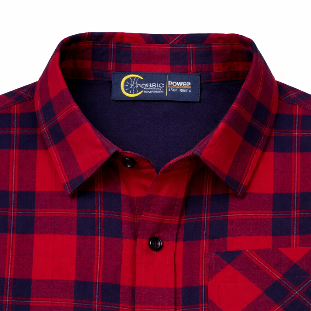 Red Checked Casual Shirt with Soccer Print T-Shirt