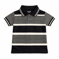 Black Polo with White Striped T-Shirt - Lil' Cubs
