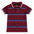 Maroon Polo with MultiColor Striped T-Shirt - Lil' Cubs