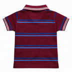Maroon Polo with MultiColor Striped T-Shirt - Lil' Cubs